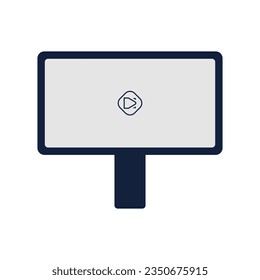 Blank Street LED Billboard in colored icon style. Vector illustration of election and voting design element in trendy style. Editable graphic resources for many purposes.
