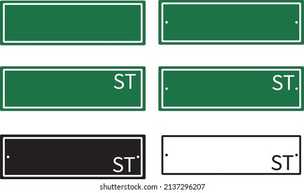 Blank Street Plates Bundle Us Streets Signs