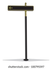 Blank street sign