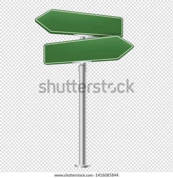 Blank Street Sign Isolated Transparent Background Stock Vector (Royalty ...