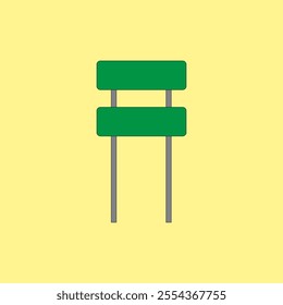 Blank street traffic sign stopping boards vector illustration. Signaling plates.