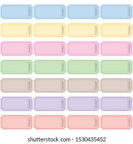 Blank Strip Tickets Be Labeled Colored Stock Vector (Royalty Free ...