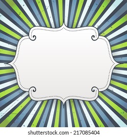 blank stripes vintage banner. vector illustration. isolated. 