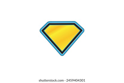 Blank super hero emblem shape vector image