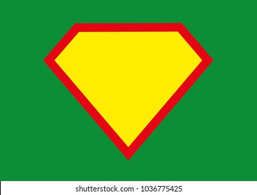 Blank Superhero Badge. Vector