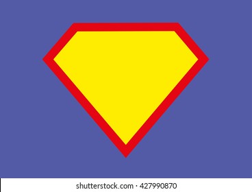 Blank Superhero Badge. Vector