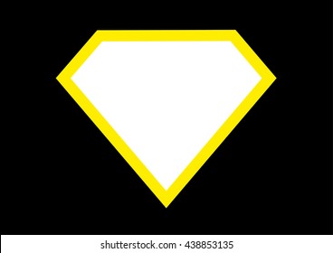 Blank Superhero Badge. Vector
