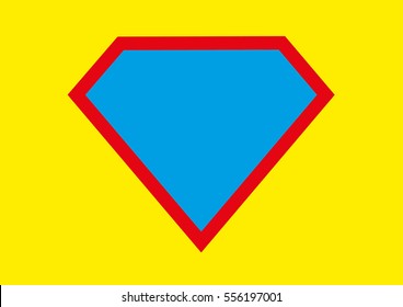 Blank Superhero Badge. Vector