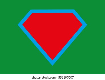 Blank Superhero Badge. Vector