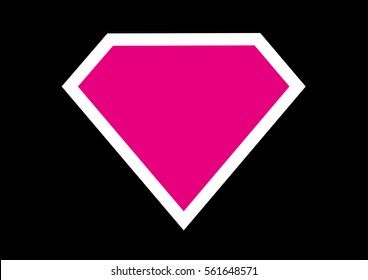 Blank Superhero Badge. Vector