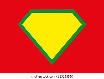 Blank Superhero Badge. Vector