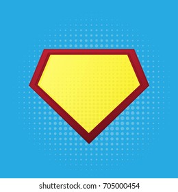 Blank Superhero Badge. Vector