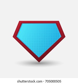 Blank Superhero Badge. Vector