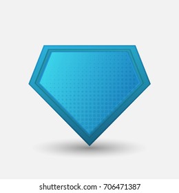 Blank Superhero Badge. Vector