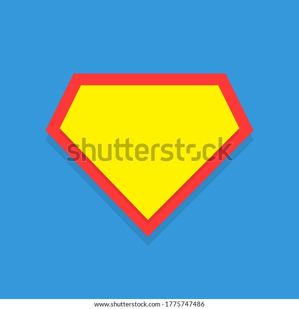 Blank Superhero Logo Template Isolated On Stock Vector (Royalty Free