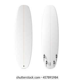 Blank surfboard template. Vector.