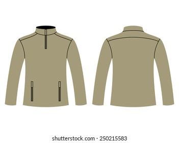 Blank sweatshirt template isolated on white background