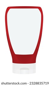 Blank syrup bottle. vector illustration