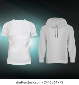 Blank T Shirt Hoodie Jumper Mockup Illustration Vector