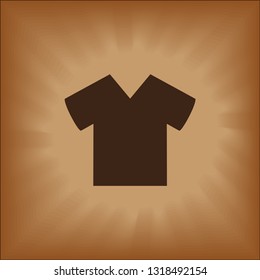 blank t shirt template. brown t-shirt vector.