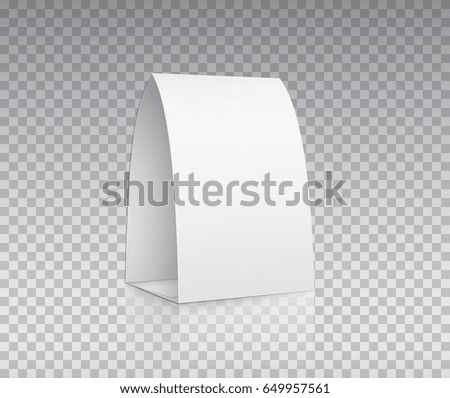 blank table tent isolated on transparent stock vector royalty free