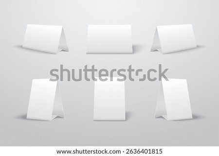 Blank Table Tent Mockup Set – Realistic Folded Card Template for Branding and Menu Design