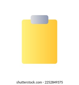 Blank tablet flat gradient two-color ui icon. Stationery supply. Paper notebook. Collecting data. Simple filled pictogram. GUI, UX design for mobile application. Vector isolated RGB illustration