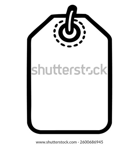 Blank Tag Outline Template: Printable Gift Tag, Label, or Luggage Tag Design