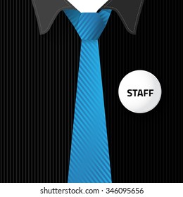 Blank tag/badge for put staff identification or detail of your own business. create by vector illustration file.