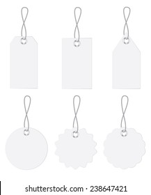 blank tags set isolated on white background