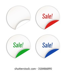 Blank tags template set isolated on a white background. Simple label for your design. Insert your text