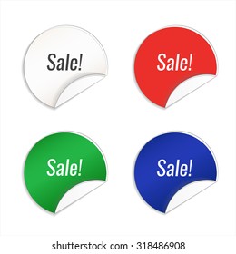 Blank tags template set isolated on a white background. Simple label for your design. Insert your text