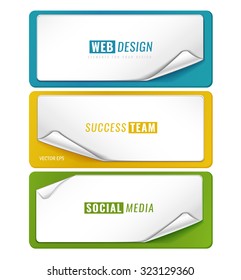Blank tags template set isolated on white background. Simple label for your design.Blank stickers
