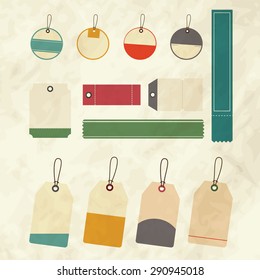 blank tags vintage style