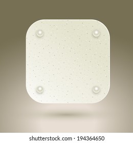 Blank technology icon (button) blank template with realistic shadow and light background for internet sites, web user interfaces (ui) and applications (apps). Vector illustration. Flat design.