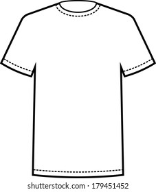 Blank tee white t-shirt template vector