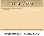 Blank telegram form. Flat vector.