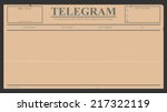 Blank telegram in retro style. Vector illustration without gradients. Plenty of space for any text. 