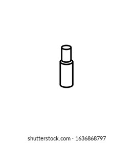 Blank template of bottle. Line art bottle layout. Flat icon. Vector graphic. Eps 10