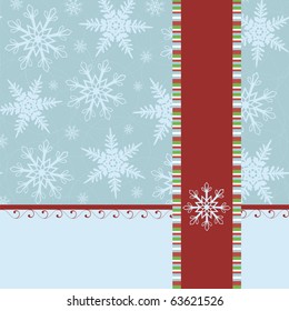 Blank template for Christmas greetings card, postcard or photo frame (EPS10)