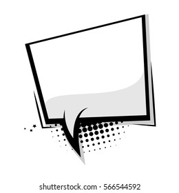 Blank Template Comic Text Speech Square Cloud Bubble. Dialog Empty Comic Box Space. Halftone Dot Background Style Pop Art. Comics Book Sketch Explosion Sudden Burst Bomb.