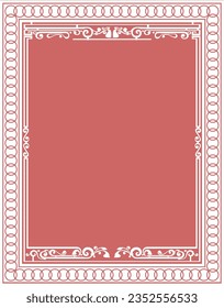 Blank, template, decorative frame, certificate design, congratulations, photographs, menu title page for a cafe or restaurant and other purposes