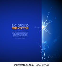Blank template with electric discharge