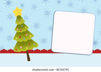 Blank template for greetings card or photo frame