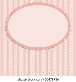 Blank template for greetings card in pink colors (EPS10)