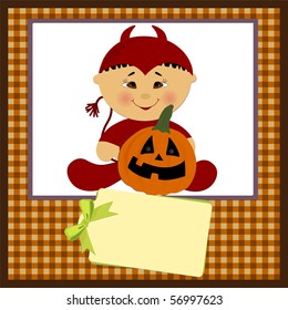 Blank template for halloween greetings card or photo frame (EPS10)