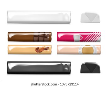 Blank template of packaging stick bar. Vector illustration on white background. Template can be use for your design, presentation, promo, adv. EPS10.