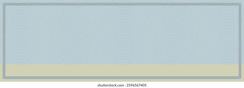 Blank template with pattern and watermark lines, subtle voucher pattern, authorization banknote classic document, legal award institution, protection official blank, vector illustration