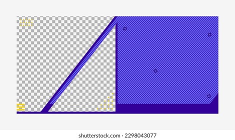 BLANK TEMPLATE PROMOTION BANNER FOR GENERAL BUSINESS WITH LIGHT BLUE AND YELLOW COLOR