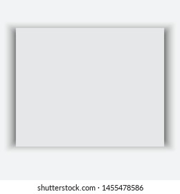 Blank template with shadow under writing text.
